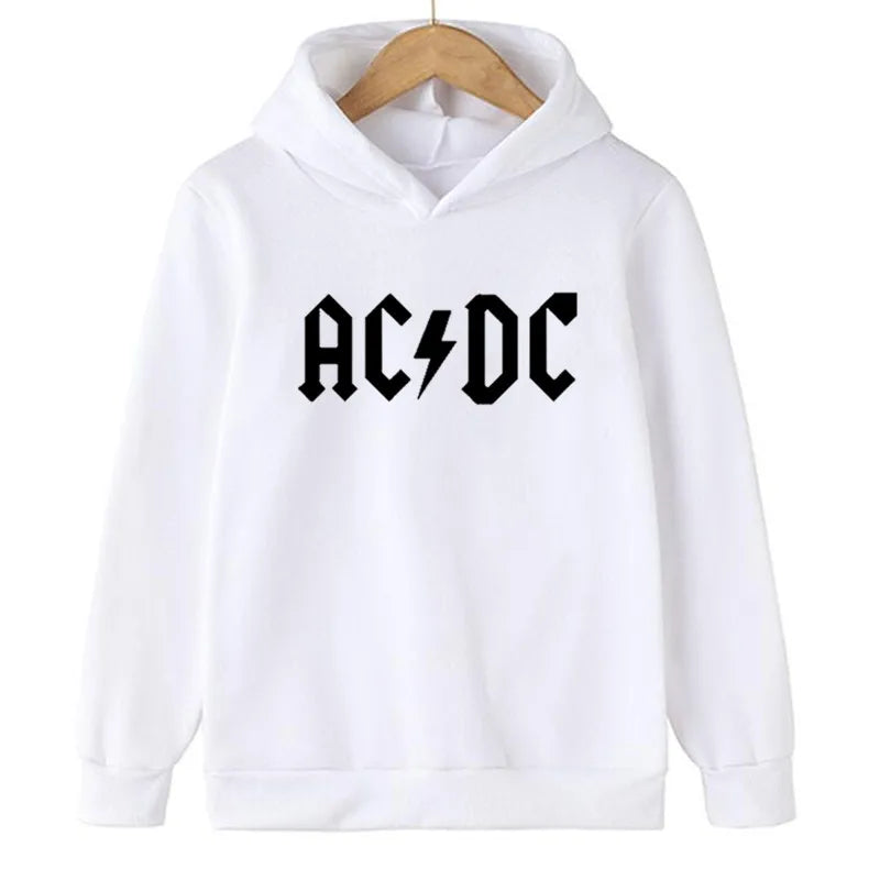 Hip Hop Fashion AC DC Children Hoodies Sweatshirt Autumn Winter Kids Hooded Top Casual Sportswear Boys Girls Hoodie Pullover