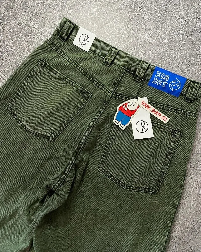Big Boy Baggy Shorts New Harajuku Hip Hop Cartoon Graphic Embroider  Retro Denim Shorts Y2k Gym Basketball Shorts Women Clothing ATFH
