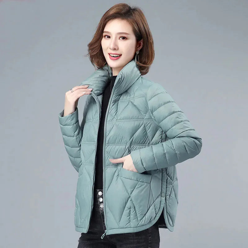 2026 New Down And Cotton Jacket Women Lightweight Short, Fashionable Casual Winter Jacket Female Loose Korean Thick Cotton Coat