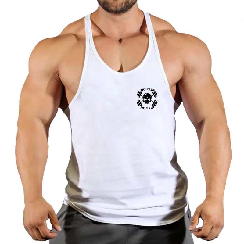 2026 Brand Fitness Clothing Bodybuilding Singlets Tank Top Men Muscle Shirt Sportswear Vests Cotton Stringer Tops