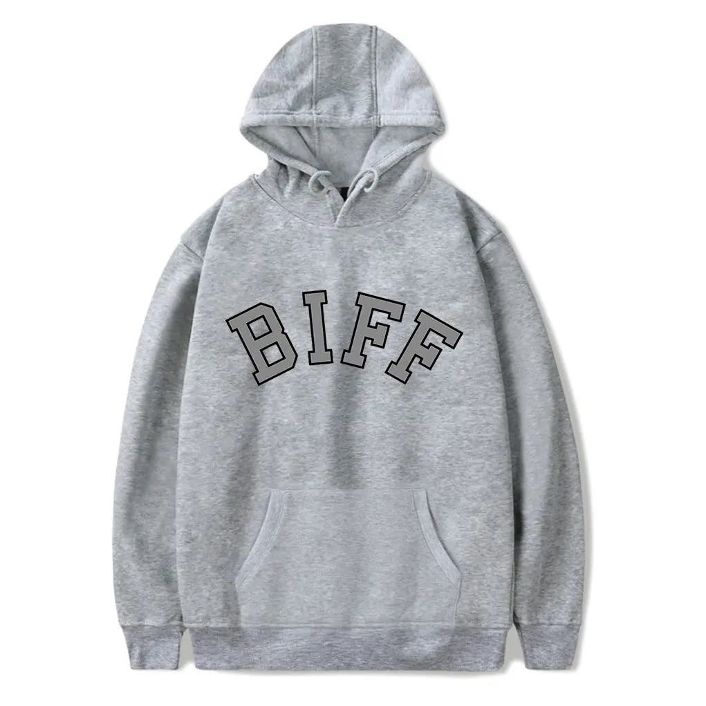 greg biffle BIFF Hooded Drawstring Pocket Sweatshirt Men/women rip Pullover - ATFH