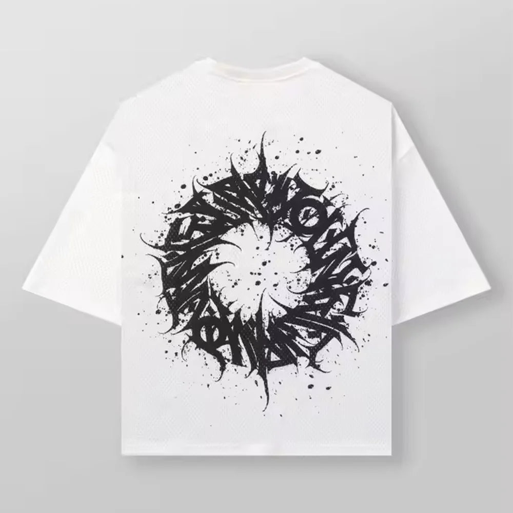 T-shirts Men Summer New Sports Man T-shirts Leisure Mesh Round Neck Fashion Loose And Comfortable Clothing Gym Running Shirts ATFH