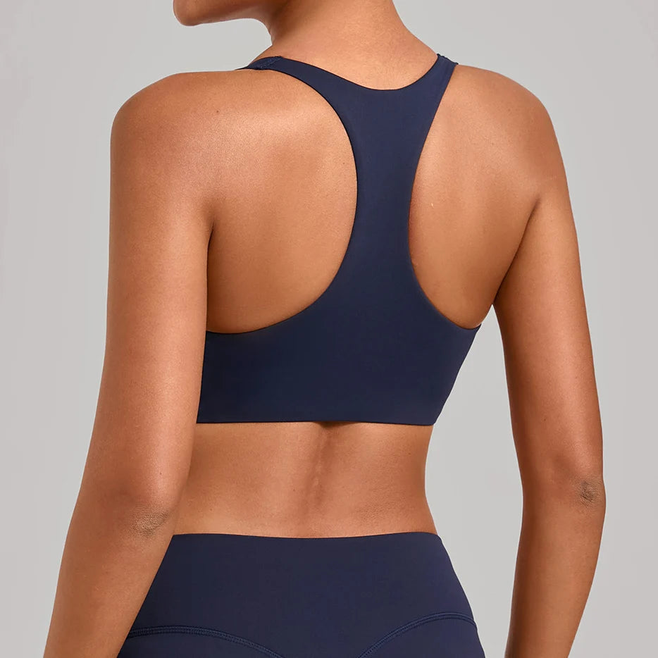 Wholesale Sport Bra Push Up Sports Bras Sportswear Woman Gym Top Summer Workout Clothes Yoga Wear 2026 Navy Blue Army Green Red - ATFH