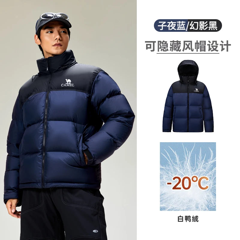 GOLDEN CAMEL Volcano Down Jackets Unisex 2.0 Thickened Waterproof Warm White Duck Puffer Jacket for Men and Women Winter Clothes