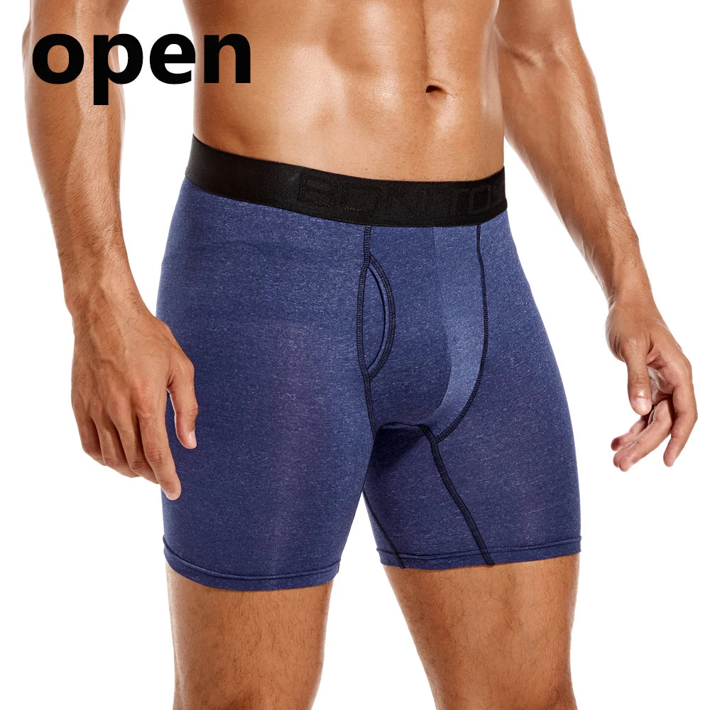 1pcs Medium-Long Men Underpants Shorts Brand Underwear For Men Boxers Sexy Print Men's Panties Letter Waistband Boxer Briefs