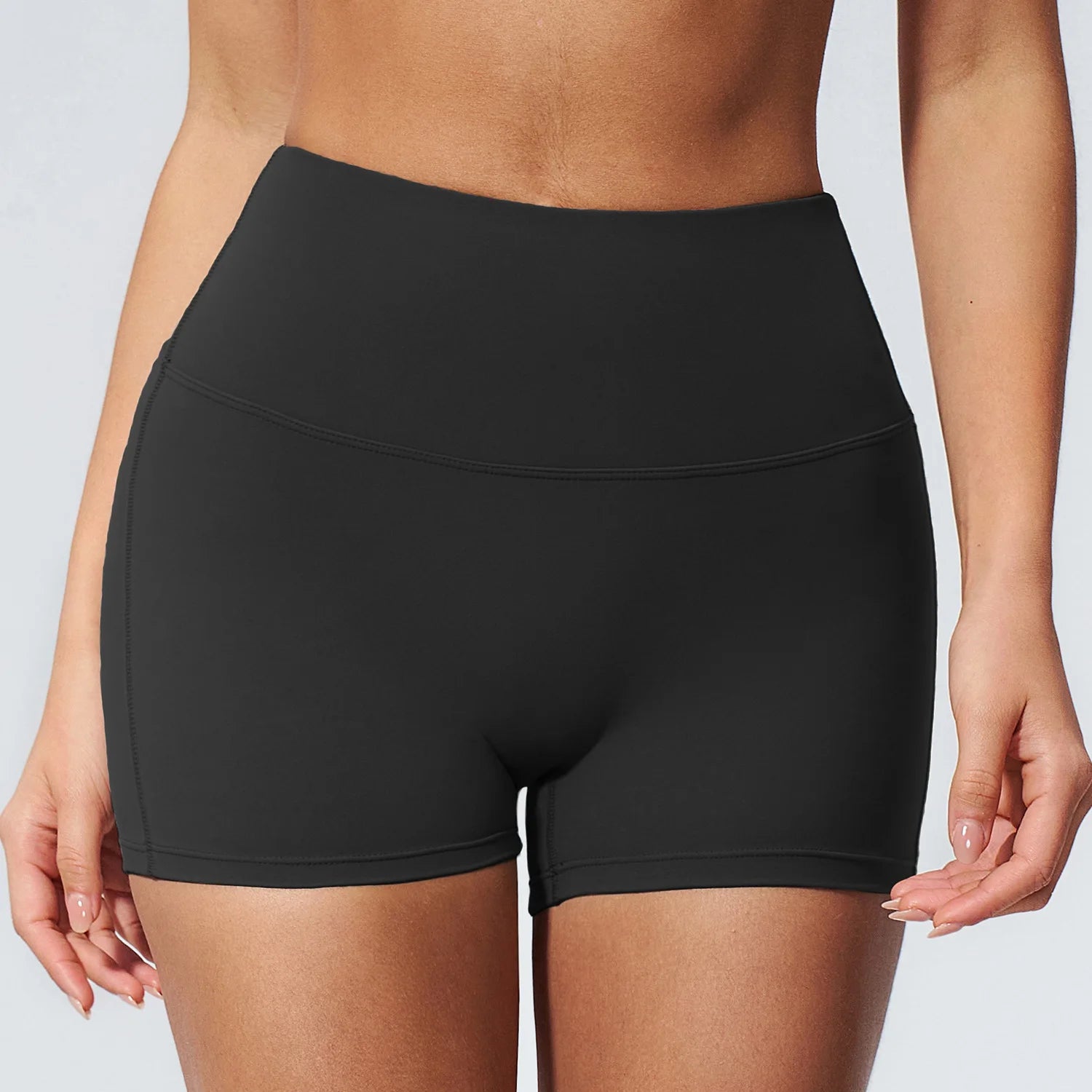 Women High Waist Sports Yoga Shorts Slim Fit Butt Lift Fitness Cycling Shirts Running Sports Shorts Female Workout Short Tights