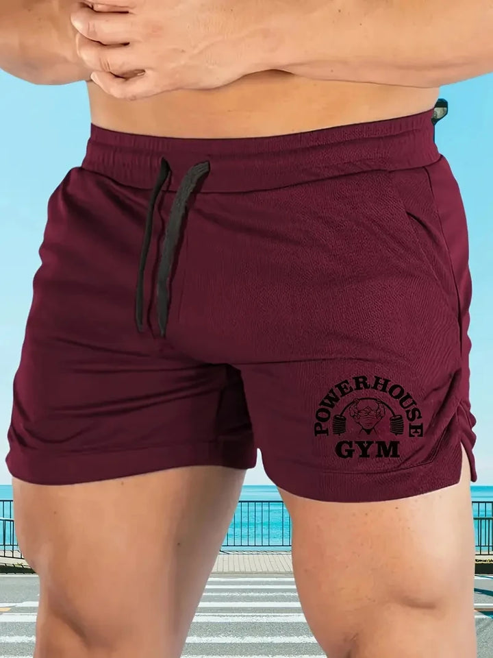 New men's fast drying breathable printed sports shorts, outdoor training shorts, fitness shorts, fitness running shorts