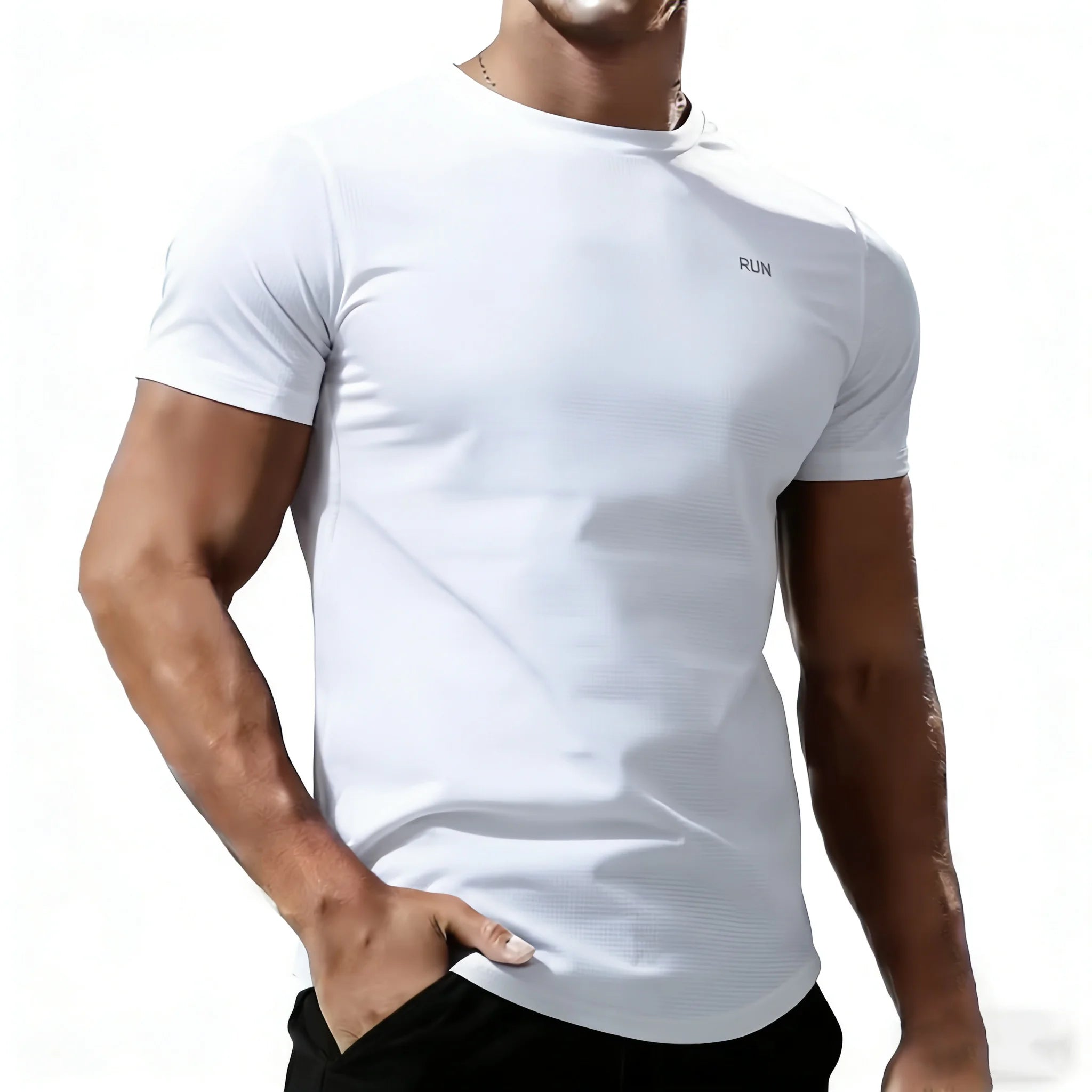 2026 Men's Casual T Shirt Summer Ice Silk Male Tshirt Quick Dry Homme Tops Tee Gyms Fitness Clothing Fashion T-shirt For Men
