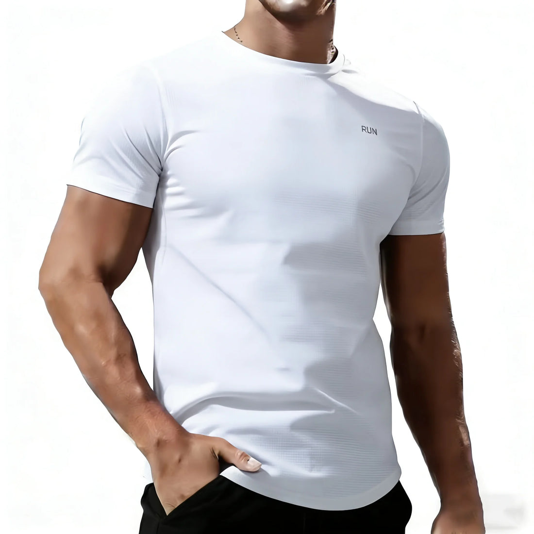 2026 Men's Casual T Shirt Summer Ice Silk Male Tshirt Quick Dry Homme Tops Tee Gyms Fitness Clothing Fashion T-shirt For Men