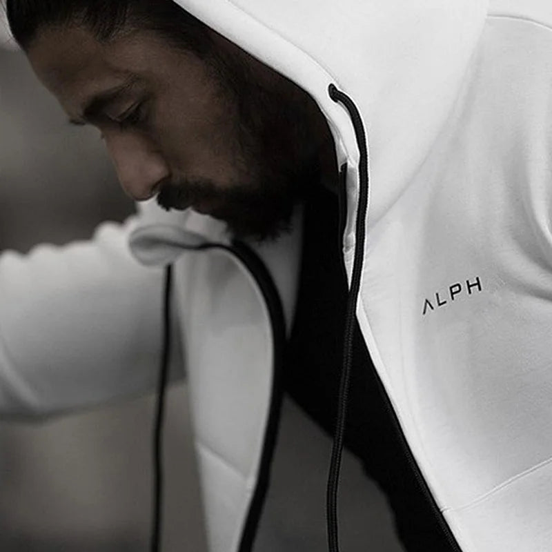 Men's Spring And Autumn Gym Brand Hoodies Sport Running Workout Fitness Sweatshirt Jacket Casual Clothing Male Hooded Zipper Top - ATFH