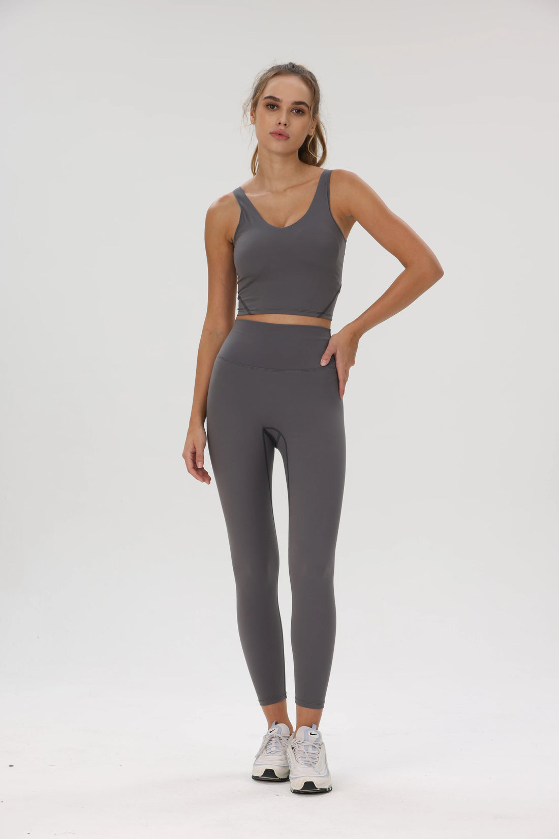 No Front Seam Leggings for Women Seamless High Waisted Buttery Soft Yoga Pants Sports Female Tights Lycra Lifts Buttocks Workout ATFH