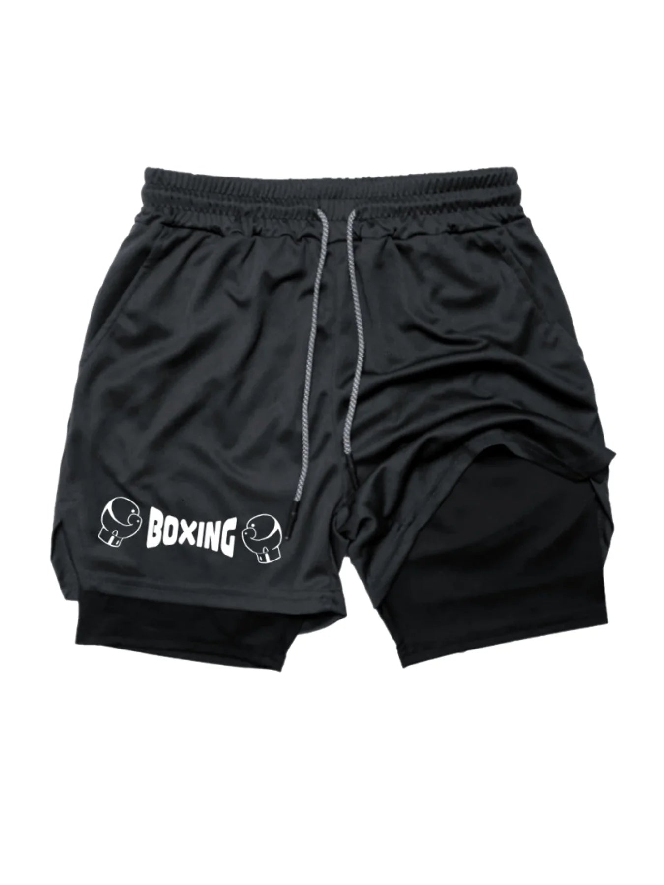 Men's 2025 New Summer Boxing Fitness 2-in-1 Shorts Breathable Sports Training Shorts