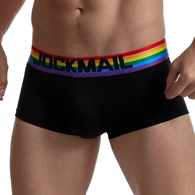 Rainbow Belt Man Underpants Boxershorts Cotton Men Boxers Male Breathable Underwear Men’s Panties Soft Boxer Briefs Balck White