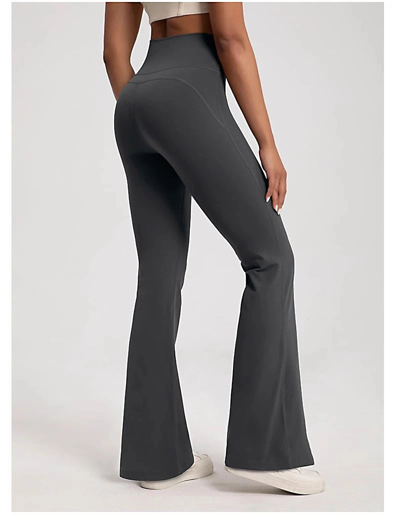 High-Waist Flared Yoga Leggings for Women High-End Wide-Leg Breathable Gym Casual Sports Bottoms ATFH