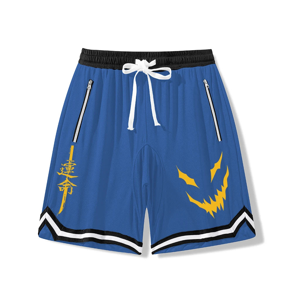 2026 New Men's Printed Sports Shorts Comfortable And Breathable Suitable For Daily Fitness Training Drawstring Adjustable Shorts