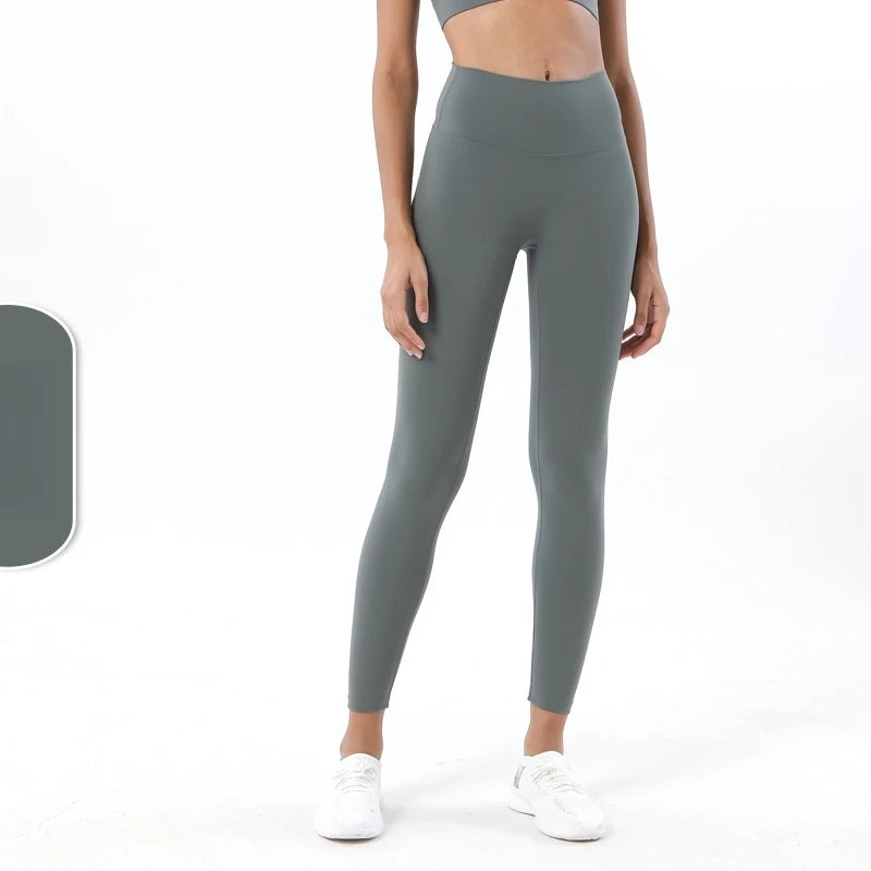 New 35 Colors Naked Feeling Yoga Pants High Waist Seamless Leggings Sport Women Fitness Gym Leggings With Pocket - ATFH