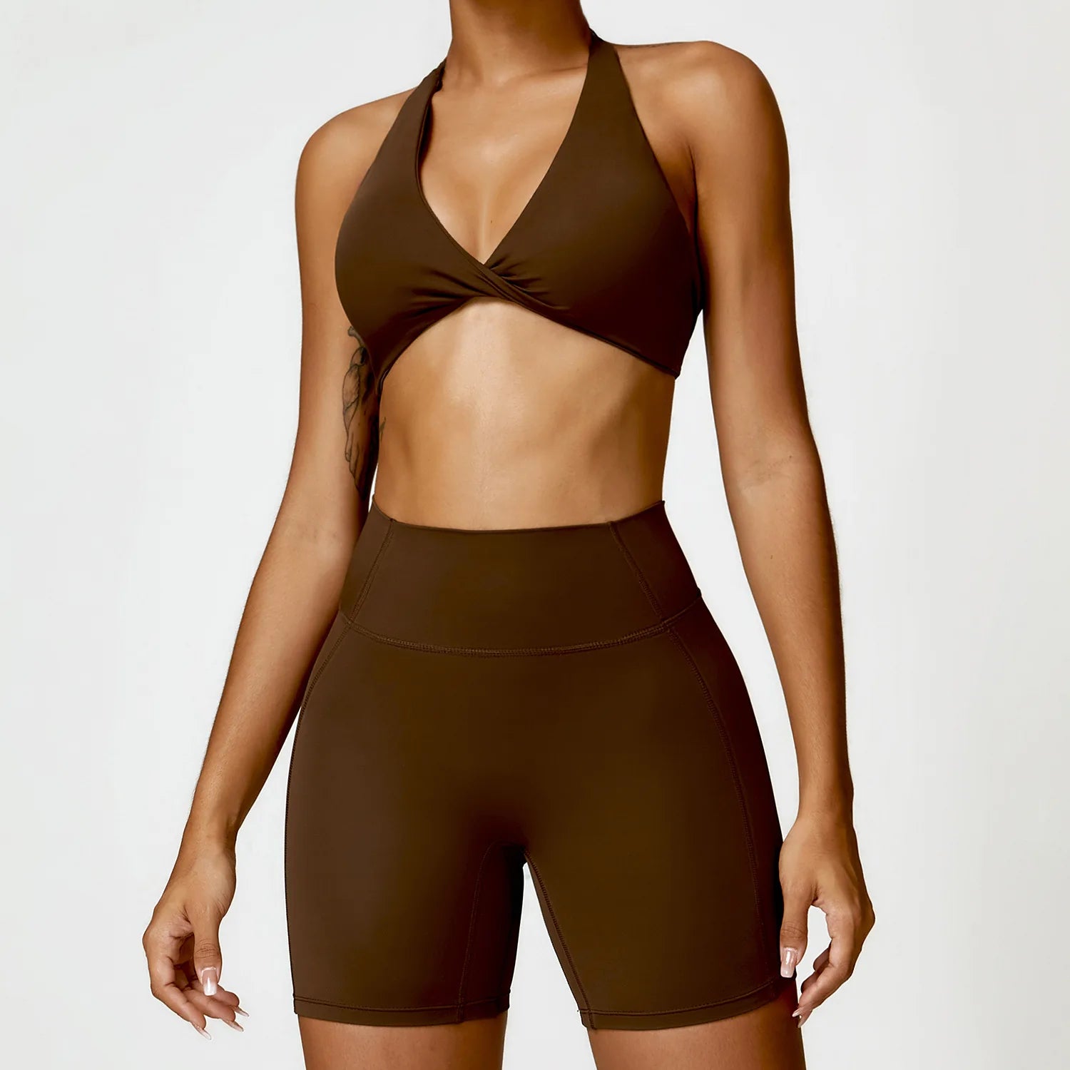 Women Seamless Yoga Set 2PCS Gym Workout Clothes for Female Push Up Bra High Waist Leggings Sexy Fitness Sportswear Sports Suits - ATFH