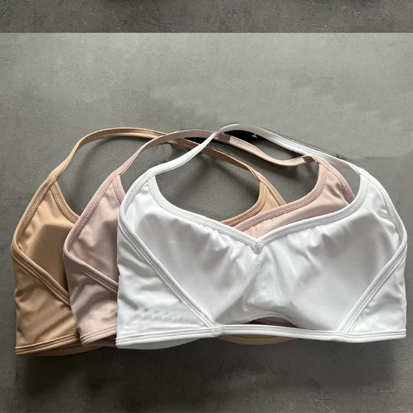 2PCS Pad Halter Bra Women Stretchy Squat Proof Shorts Yoga Set Summer Outdoor Mountain Running Exercise Yoga Set XP37 - ATFH