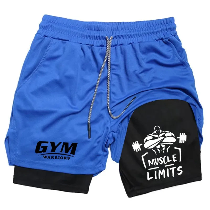 2-in-1 Men's Performance Shorts New Sports Quick Drying with Pocket Comprehensive Summer Gym Fitness Running Short wx193