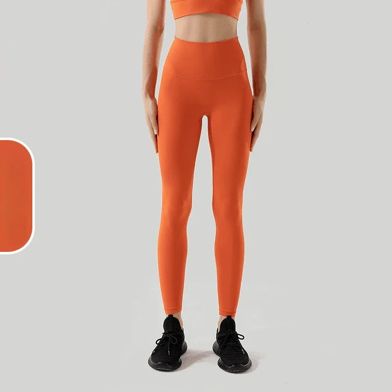 Women's 38 Colors Naked Feeling Yoga Leggings Women Sports Pants Tights Seamless Sport Femme Gym Leggins Workout Fitness Pants ATFH