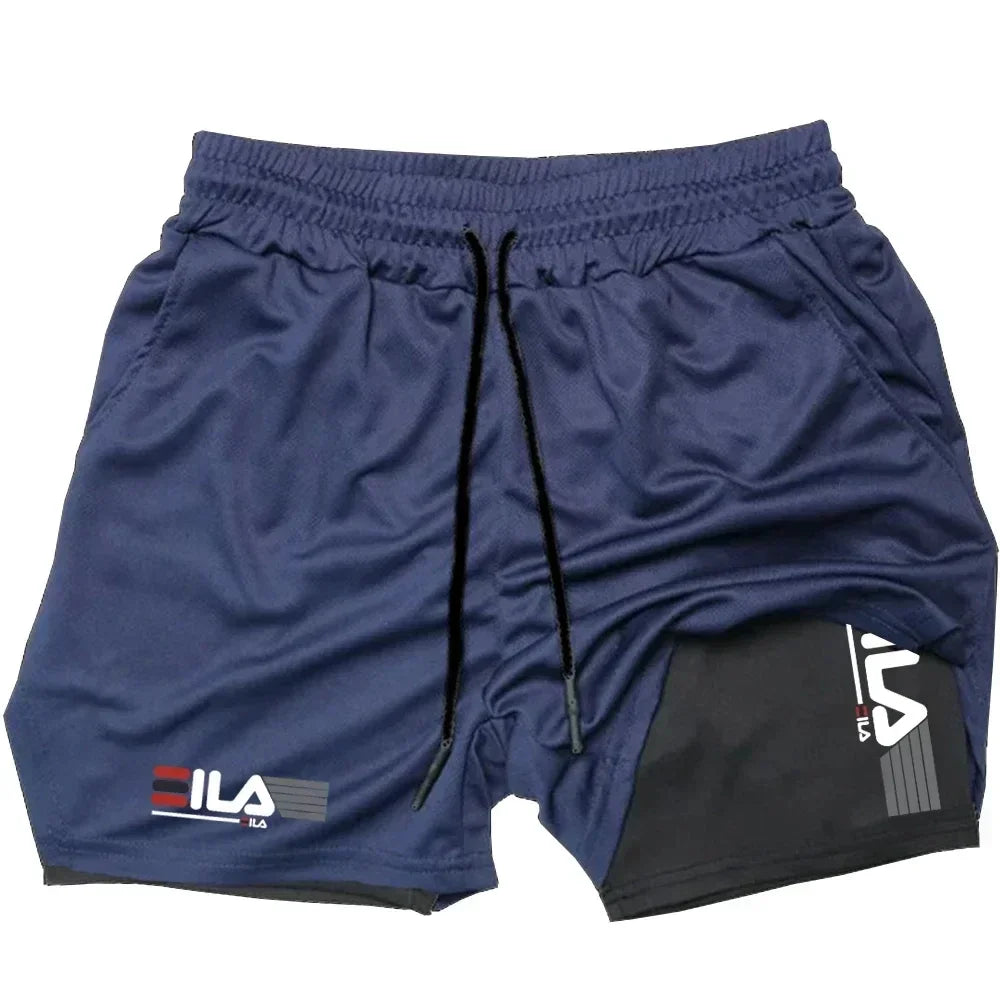 2026 Men's Sports Shorts, Double-layer Quick-Dry Breathable Casual Sportswear, High-Quality Fashion Running Tight Fit Style