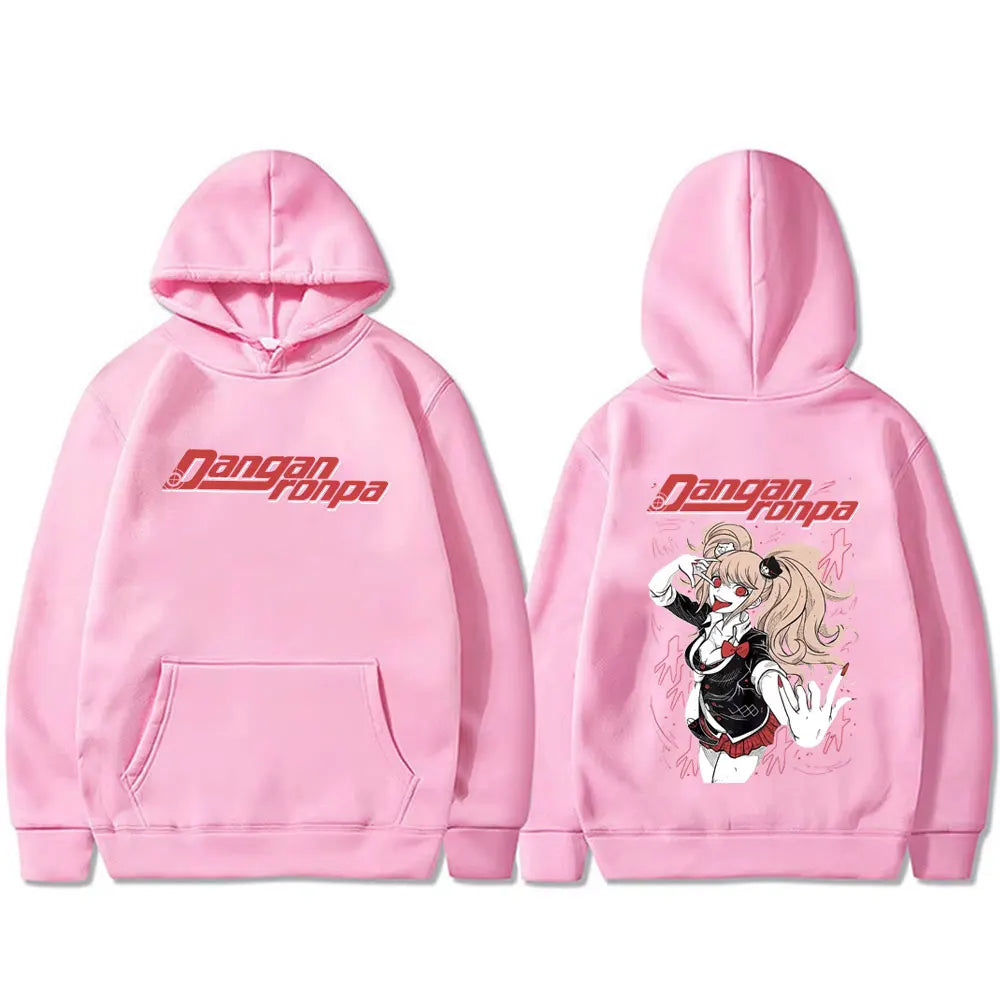 Anime Danganronpa Enoshima Junko Merch Hoodie Men Women Casual Fleece Cotton Pullover Unisex Manga Cosplay Oversized Streetwear - ATFH