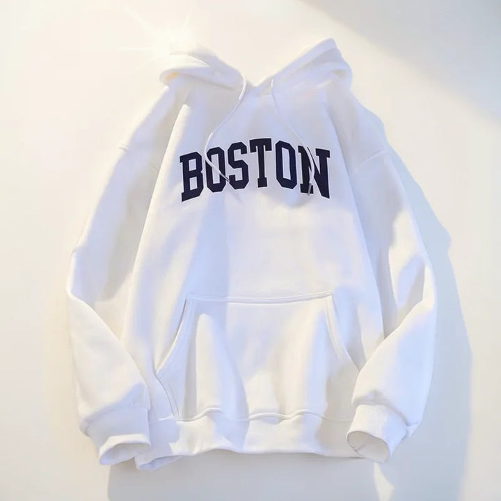 Hooded Hoodies Winter Clothes Woman Sherpa Abstract Lettering Youthwear Ribbed Hem Autunm Reducing Age Washable Apparel Abstract - ATFH