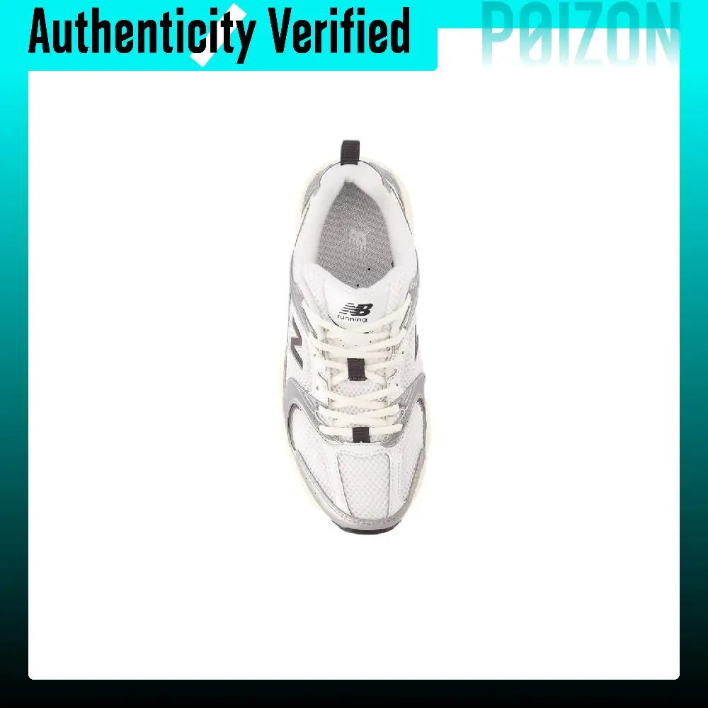 New Balance NB 530 Comfortable And Lightweight Fabric Breathable Low top Training Running Shoes Unisex White Silver U530ESA