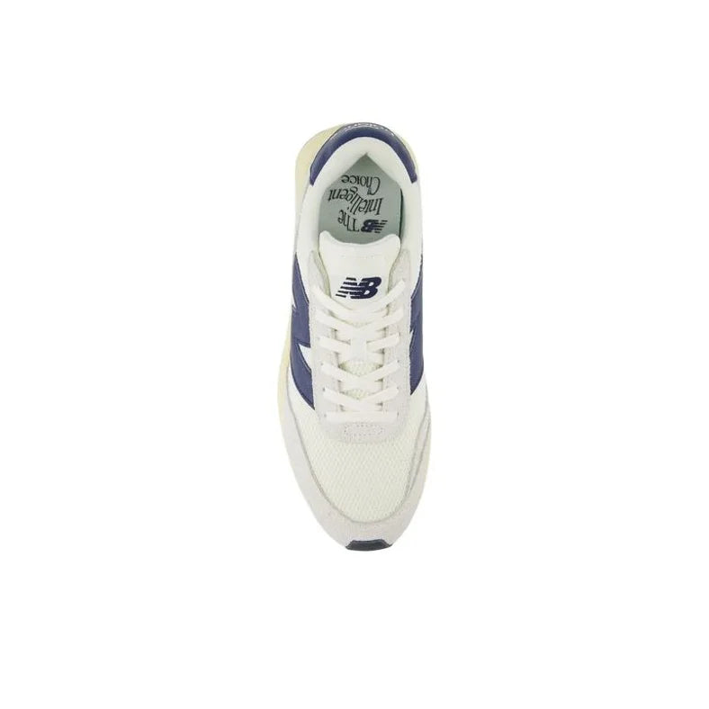 New Balance 370 Comfortable Abrasion Resistant Low top Casual Running Shoes Unisex White U370EC