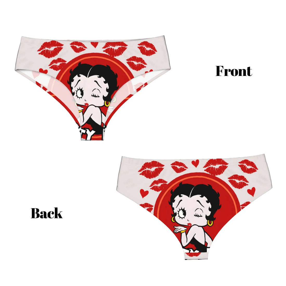 Cartoon Girl Boop  Brief Panties Womens Comfort Stretch Bettys  Underwear