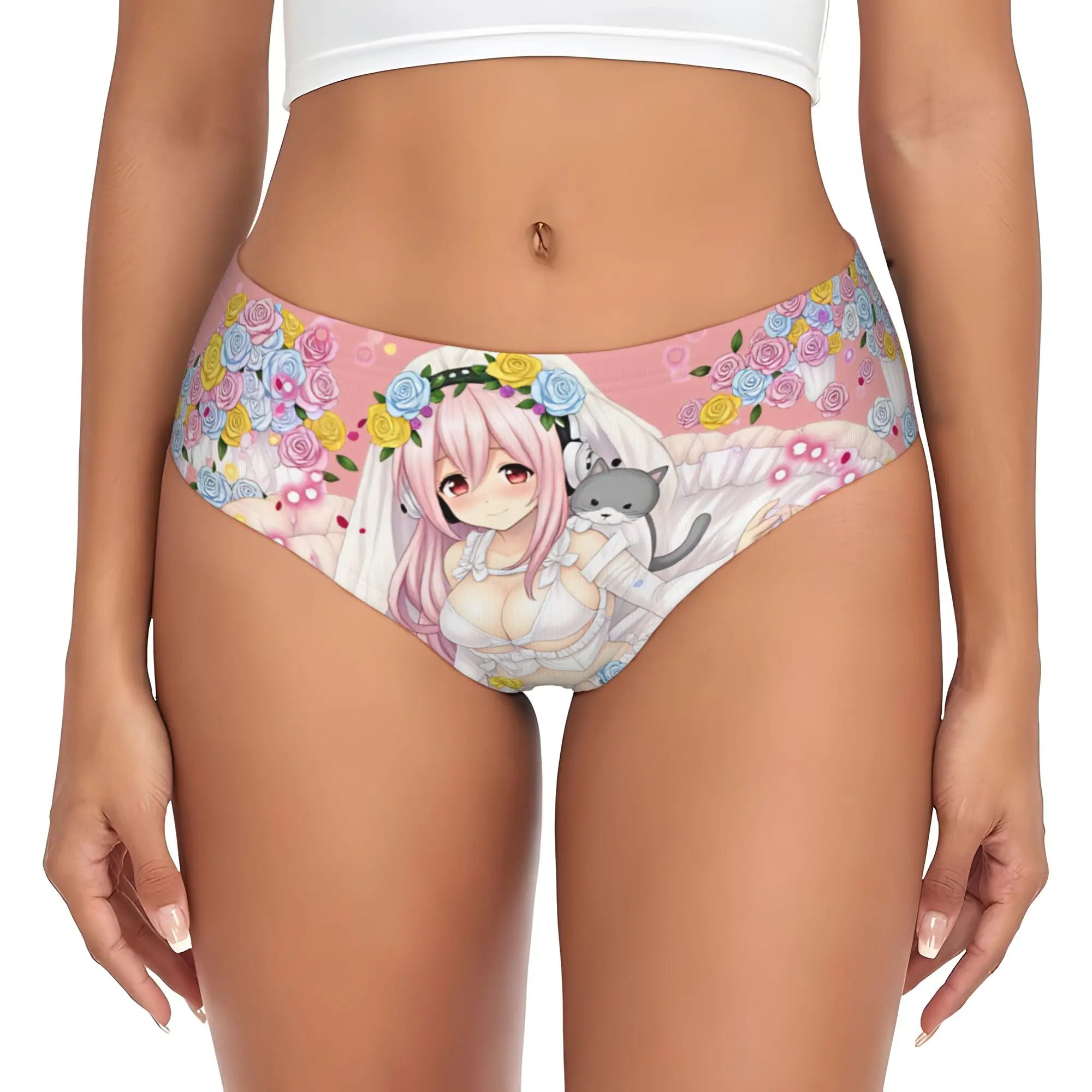 Super Sonico Anime Kawaii Girl Brief Panties Women Comfort Stretch  Underwear