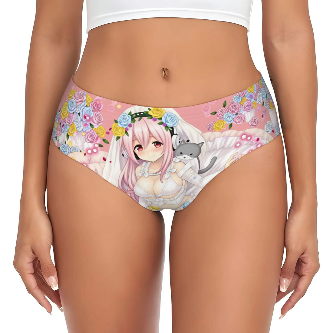 Super Sonico Anime Kawaii Girl Brief Panties Women Comfort Stretch  Underwear