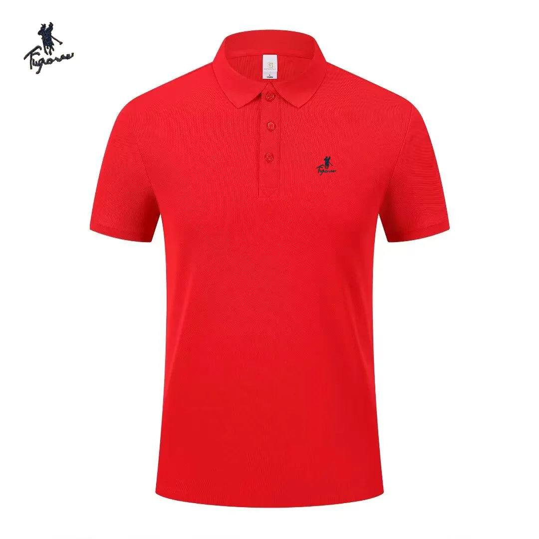 Luxury brand polo shirt short sleeved men's fashionable embroidered top summer new comfortable breathable casual lapel T-shirt