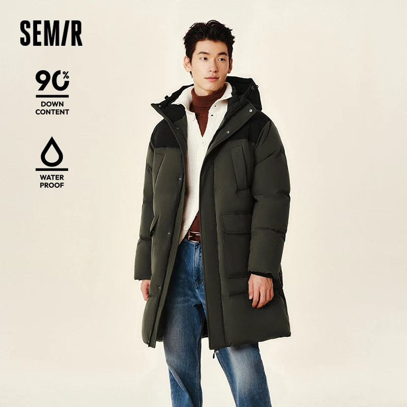 Semir Down Jacket Men 2026 New Waterproof Thick Outerwear Long Length Winter Clothing Couple
