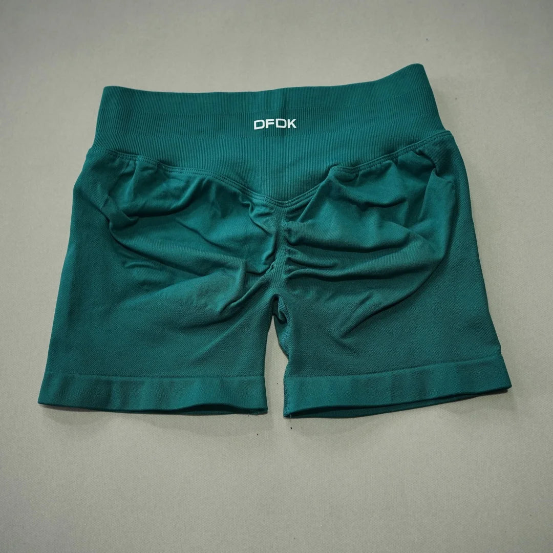 DFDK Women High Rise Scrunch Booty Shorts Seamless Push Up Shaping Squat Proof Anti Rolling Fitness Gym Athletic Running Yoga