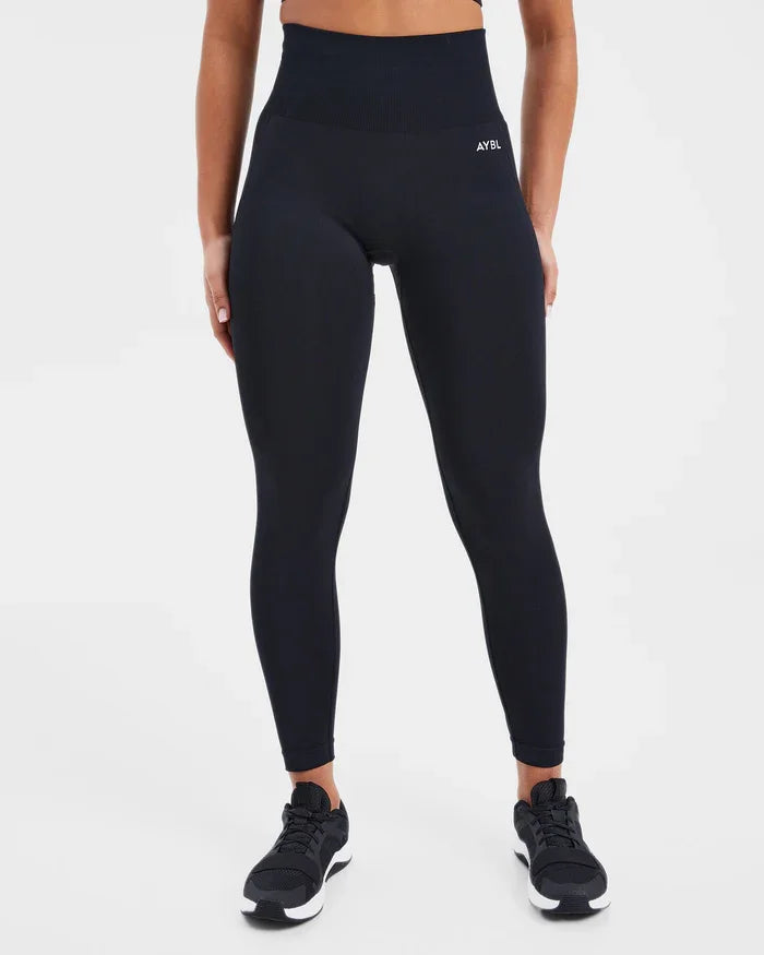 Trendy Leggings Scrunch Seamless Yoga Women Legging Gym Sports Pants Low Ribbed Band High Stretch Fitness Tights Pant - ATFH