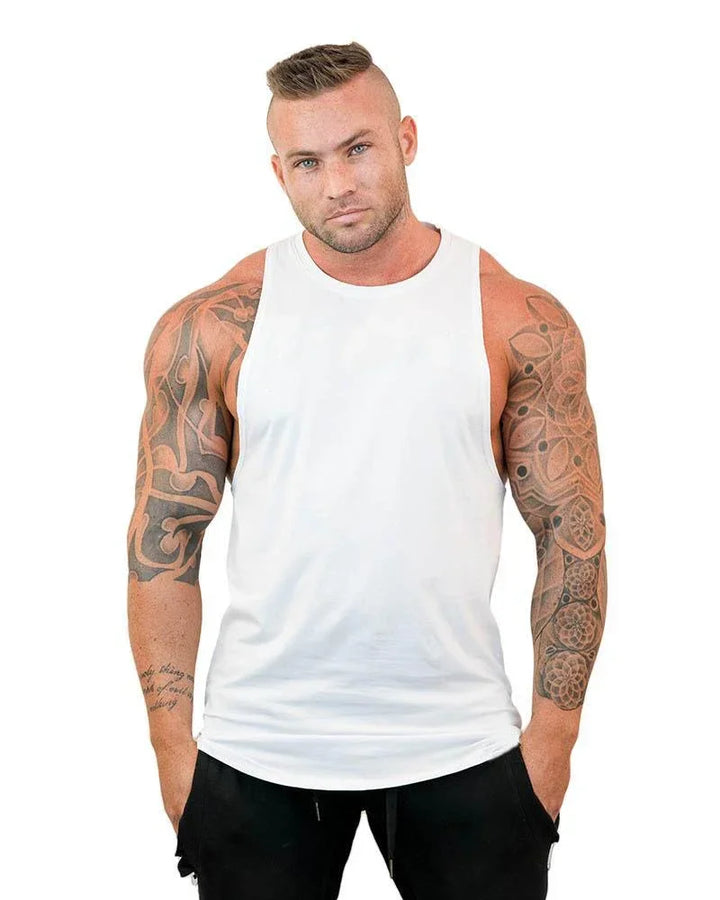 Outdoor Jogging Undershirt Men Canotta Bodybuilder Tank Top Workout Singlet Fitness Stringer Muscle Breathable Sleeveless Shirt