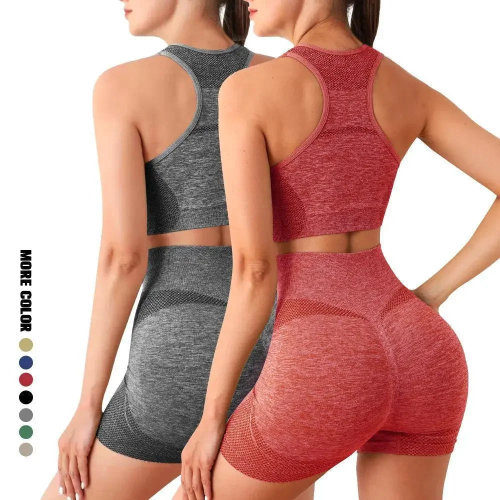 Yoga Set Gym Shorts Women Sport Bras Brassiere Workout Tops for Women Yoga Clothes Fitness Leggings Gym Set Seamless Yoga Sets Tahsi Fashion House