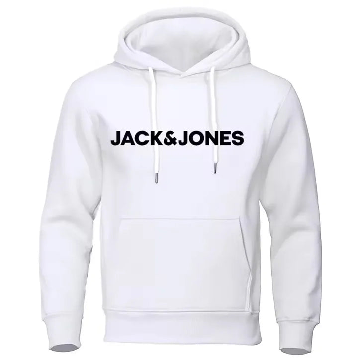 Jack & Jones Men's and Women's Hooded Sweatshirts, Fashionable Loose and Casual, Comfortable Printed Sportswear, Streetwear - ATFH