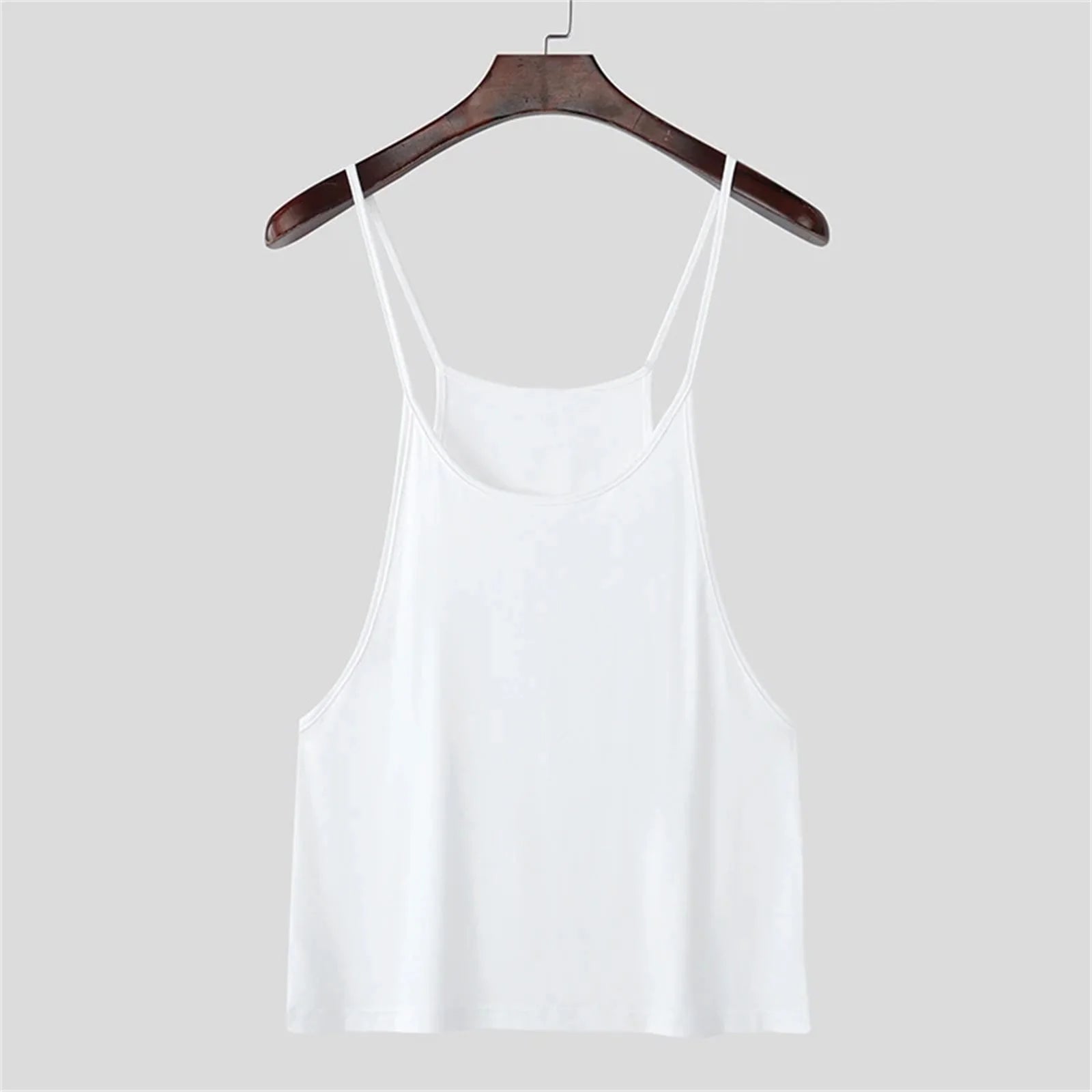 Men's Stringer Bodybuilding Tank Tops Fashionable Solid Color Casual Workout Vest Shirt for Training Running