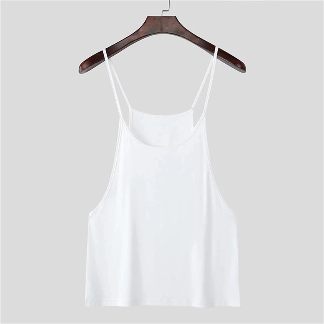 Men's Stringer Bodybuilding Tank Tops Fashionable Solid Color Casual Workout Vest Shirt for Training Running