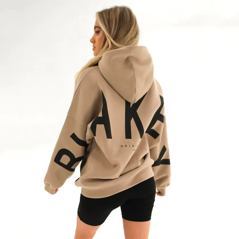 Y2K New in Hoodies & Sweatshirts Winter Fashion Printed Thickened Versatile Long Sleeve Baggy Hoodies Woman Clothing - ATFH