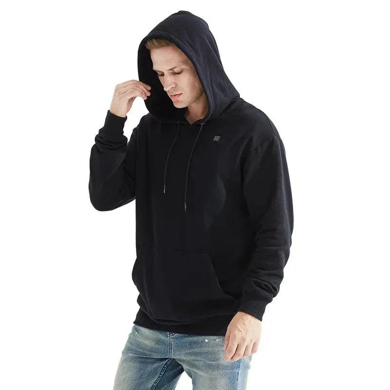 MinSu Heated Hoodies Sweaters Men Women Winter Warm Clothes Heat Jacket Heating Sportswear Heating Hoodies - ATFH