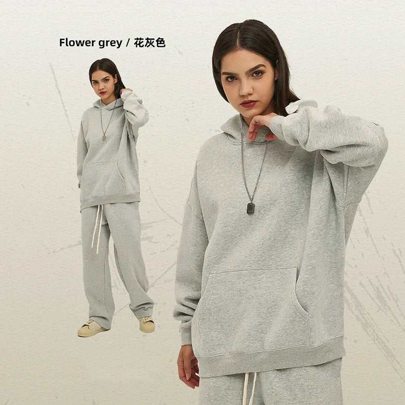 IEFB New Loose Fleece Trendy Hoodies Men Oversize Thickened Hooded Stylish Men's Sweatshirt 2026 Autumn Winter Pullover 9X1304 - ATFH