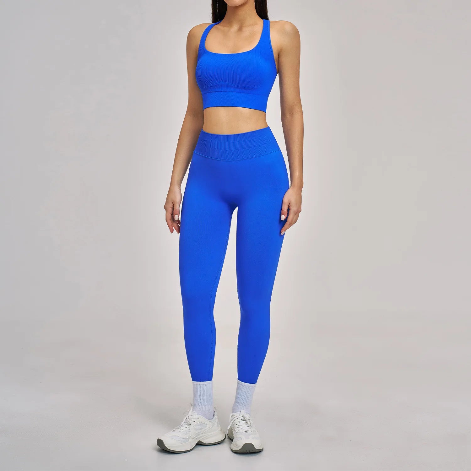 Seamless Yoga Set Women's Tracksuit Seamless Gym Fitness Set Woman 2PCS Leggings Sports Bra Breathable Sportwear Woman Clothes - ATFH