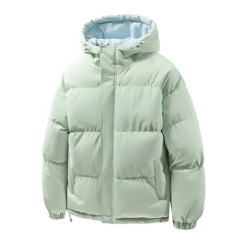 Winter Men Parkas Thick Warm Jacket Hooded Quilted Jacket Down Jacket Casual Cotton-Padded Puffer Coat Unisex Outwear