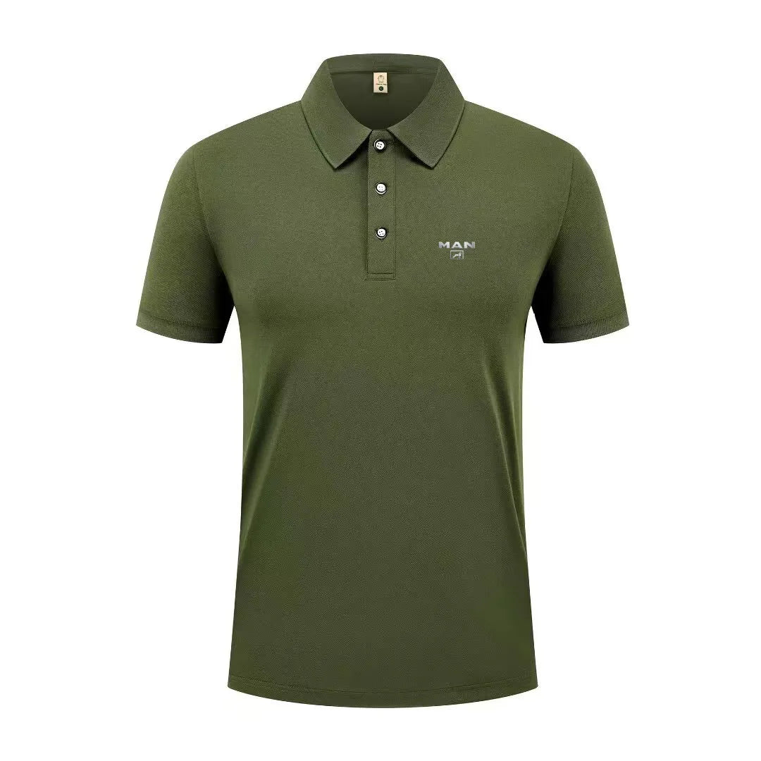 Summer casual sports fast short sleeved polo shirt solid color shirt bicycle set men's fitness set