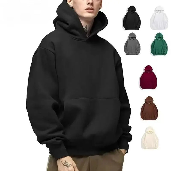 2025 Men's Casual Hoodies Women's Fleece Warm Hoodies Spring Autumn Pullovers Fashion Black Multiple Colour Oversized Sweatshirt - ATFH