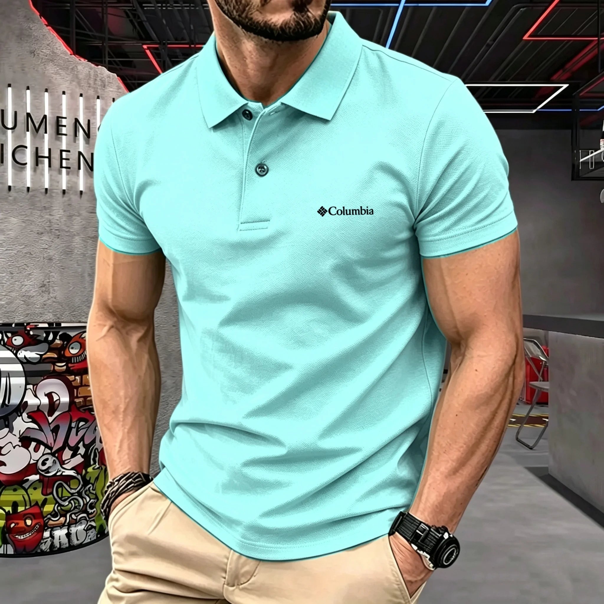 100% pure cotton 2026high-end brand men's short sleeve polo shirt summer fashion luxury logo embroidered golf top casual T-shirt