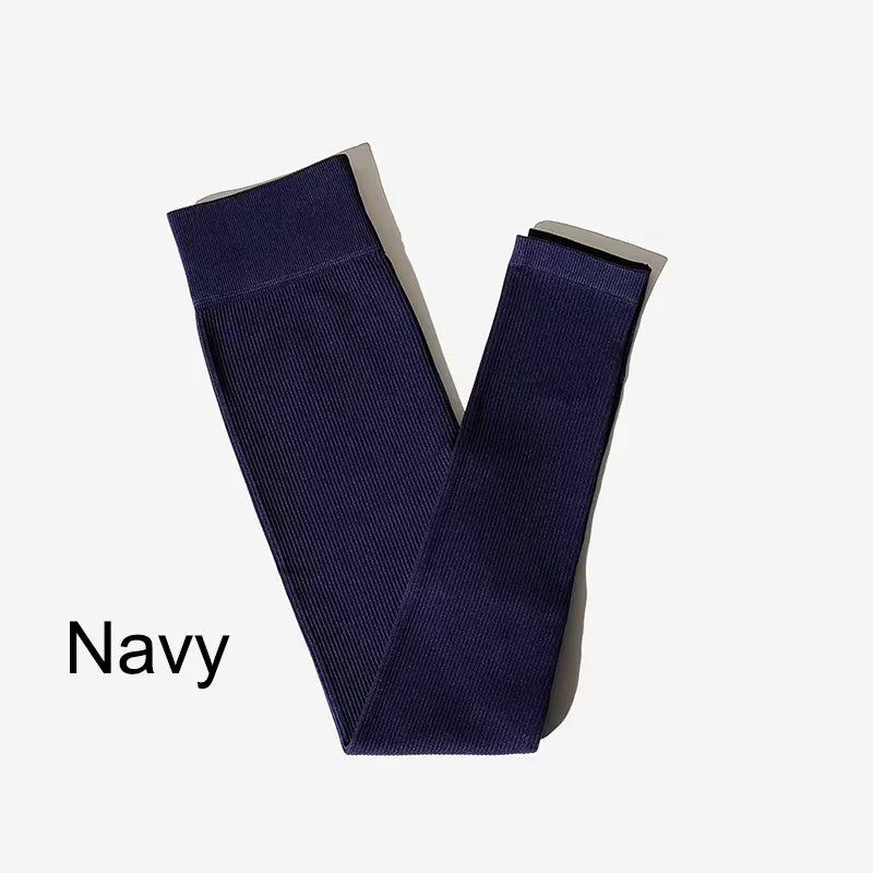 New Ribbed Seamless Yoga Pants High Waist Gym Leggings Sport Women Fitness Female Legging Tummy Control Running Tights - ATFH